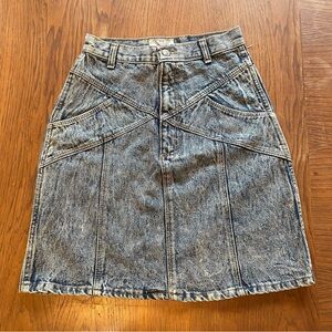 Vintage Acid Wash Denim Skirt
